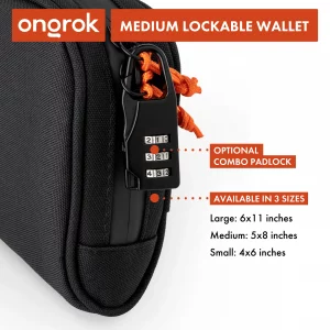 Cartera Ongrok Pequeña - A Prueba de Olor - Con candado - Negro
